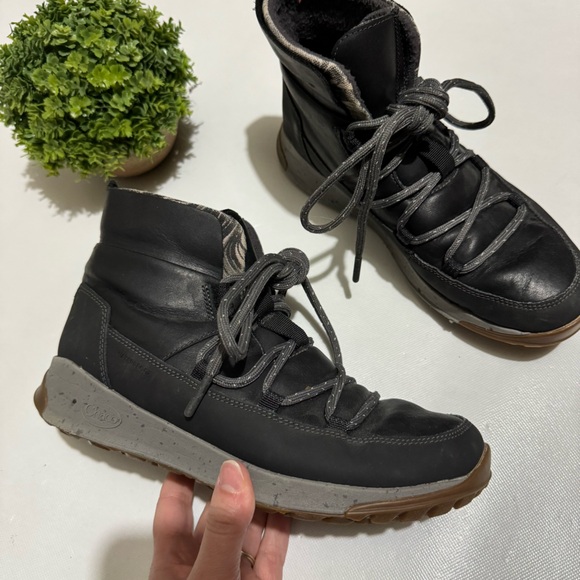 Chaco Shoes - Chaco Black Gray Lace Up Hiking Outdoor Camping Shoes Boots Women’s Size‎ 7.5